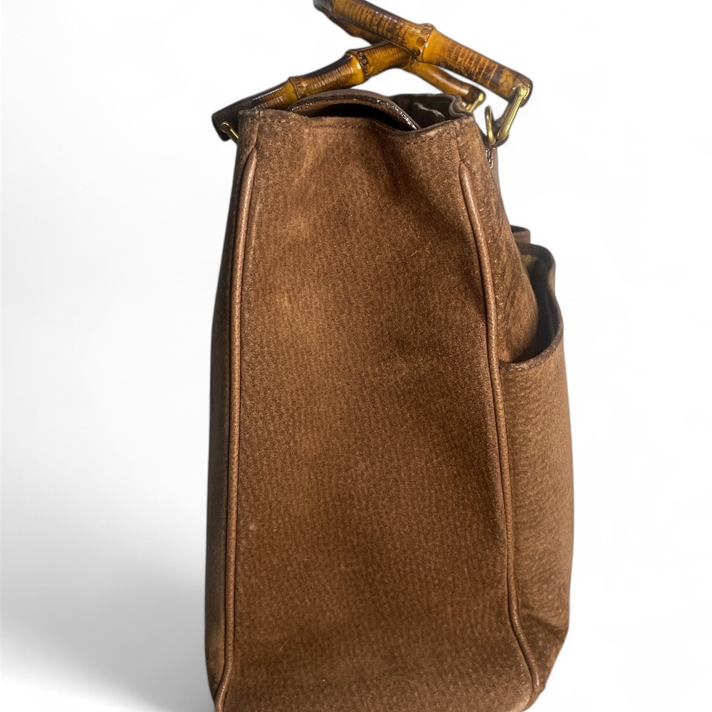 Gucci Diana Bamboo Suede Handle Bag Brown - Picture 3 of 6